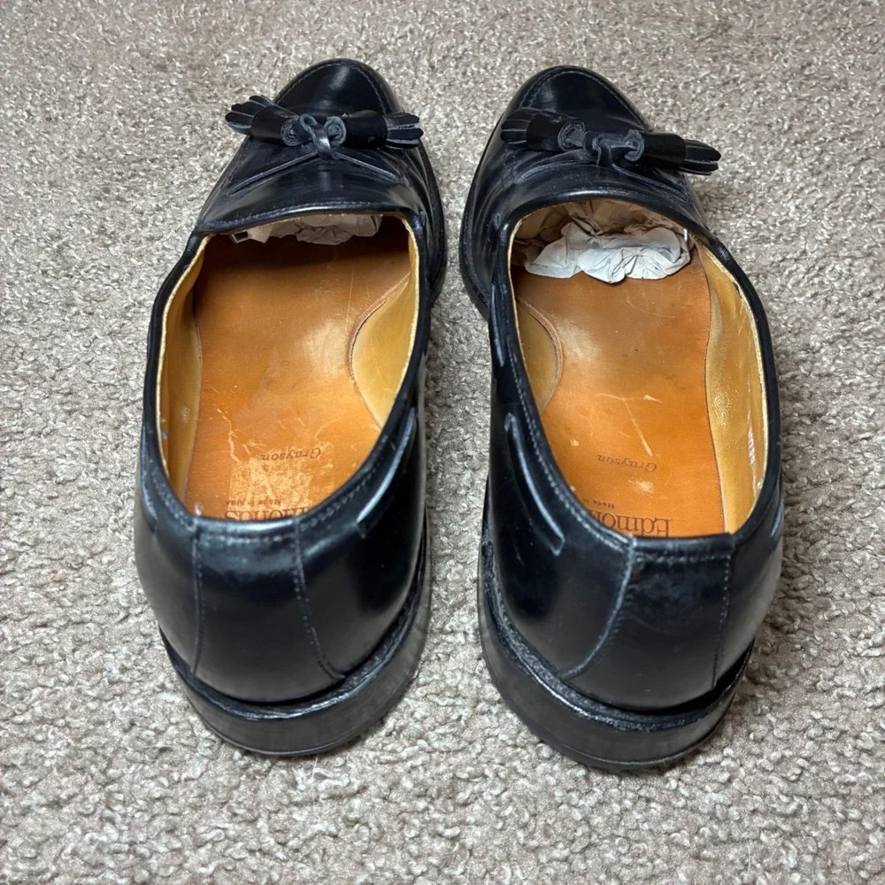 Allen Edmonds Grayson Leather Tassel Loafers Mens 10 B Black Preppy Business